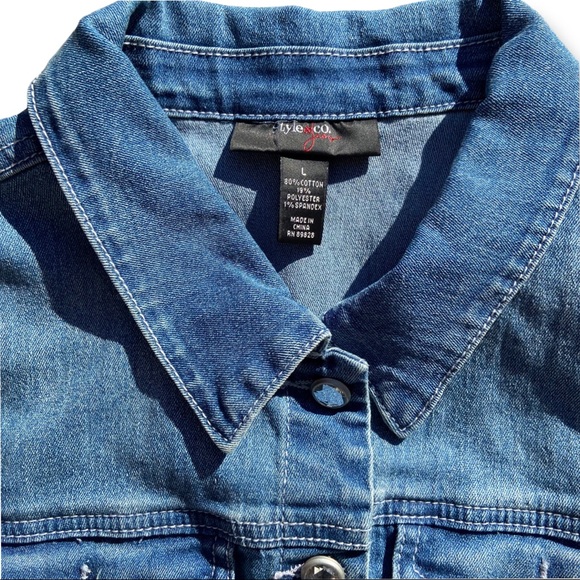 Style & Co Denim Vest new with tags - Picture 4 of 4